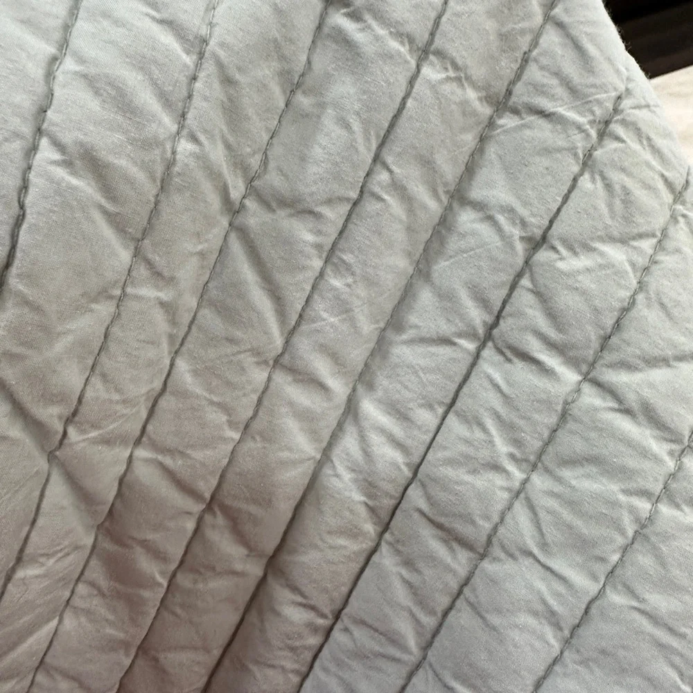 Restoration Hardware Quilted light green standard sham